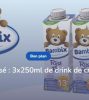 3 briques de lait de croissance Bambix 100% remboursées