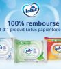 Papier toilette humide Lotus 100% remboursé