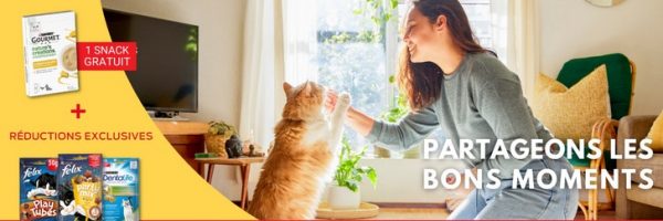 Snack Purina pour chats gratuit et 3 réductions