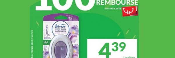 Désodorisant Febreze Petit Coin 100% remboursé