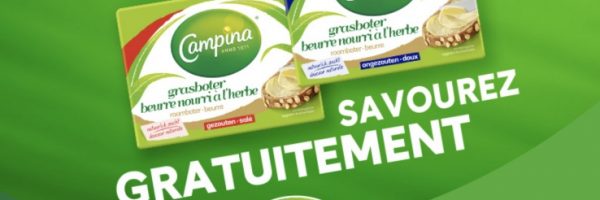 Beurre Campina à l’herbe 100% remboursé