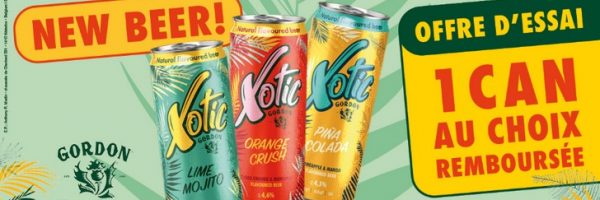 1 canette Gordon Xotic 100% remboursée